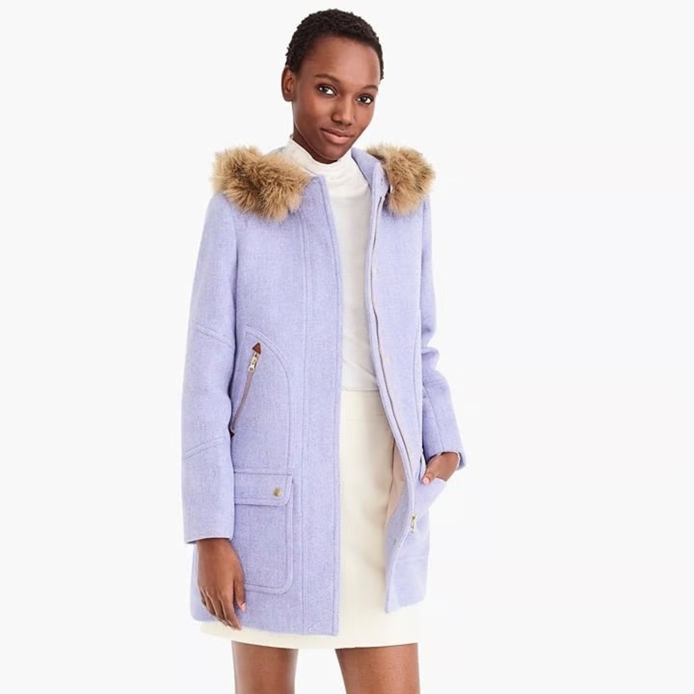 Petite chateau parka in Italian stadium-cloth
wool